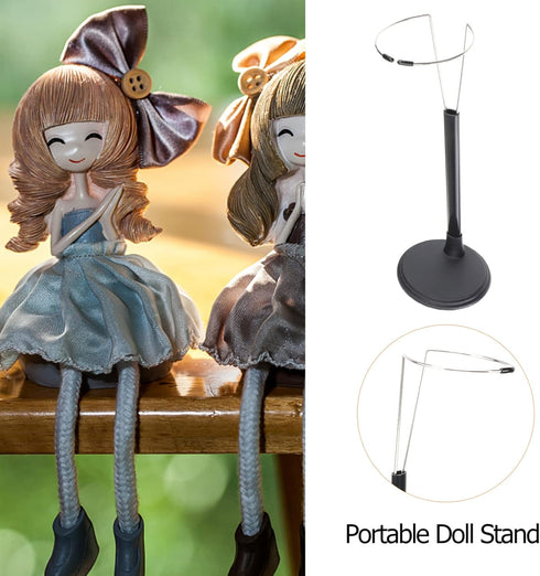 12-Inch Dolls Doll Stands by jojofuny, 2pcs Black Portable Action Figure Display Bracket for Home Decoration, 35cm