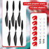 6 Sets Tr-p51 4 Riakrum Spare Rc Plane Propellers Airplane Carbon Fiber Nose Cone Compatible with Rc Plane Channel