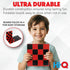Hi-Q 3-in-1 Set Chess, Checkers & Tic-Tac-Toe Game Double-Sided Folding Board Staunton Style Pieces & Interlocking