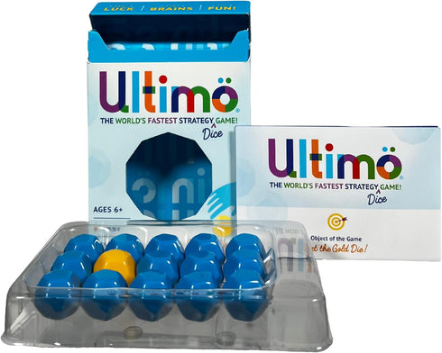 Mobi Ultimo Kids Dice Game - 1 Minute Strategy Game for Family Game Night, Ages 8+, 2 Players, 15 Dice