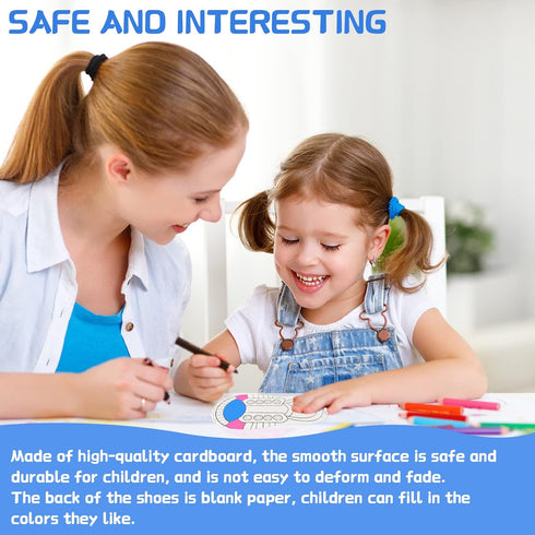 ZAKVOOR Shoelace Threading Teaching Toys, Learn to Tie Shoelaces Educational Rope for Kindergarten