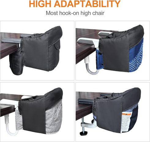 MTWML Cover Compatible for Inglesina Fast Table Chair,Washable Liner for Most Hook On High Chairs,Versatile Clip On