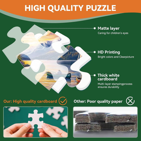 zhiseoyi 500 500 1:1 20.5 15 Jigsaw Puzzle for Adults Pieces Piece Puzzle with Scenic Cabin, Interlocking Adult
