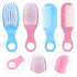 Set 2 Sets Comb and Soft Bristle Brush for Newborns and Infants, Gentle Scalp Massage Hairbrush and Grooming Comb Kit
