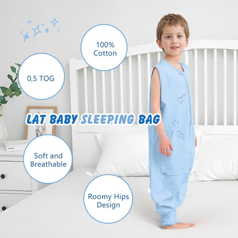 Sack,Summer LAT Baby Sleep Toddler Cotton Sleep Sacks with Legs,Dinosaur for Boys Girls,Baby Wearable Blanket