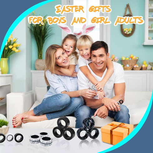 6 Set 8 9 10 11 12+ Cevioce PCS Magnetic Rings Fidget Toys for Adults Boys Teens,ADHD Anxiety Fidget Spinner Magnetic