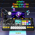 Johehe 12 8 4-8+ Rechargeable Kids DJ Mixer with LED Light Show & Karaoke Microphone - Interactive Music Toy with Sound