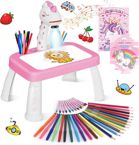 wakeInsa Drawing Projector for Kids with Art Supplies - Includes Drawing Board,