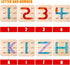 Set Set kizh Wooden Letter and Number Construction Activity Educational Preschool Toys Shape Color Recognition Pegboard