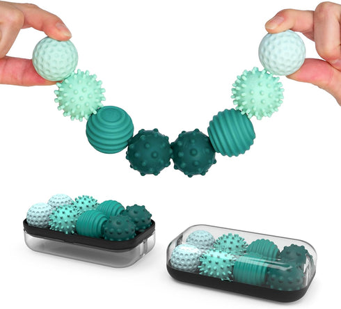 ONO Signets Silicone Magnetic Balls with Textured Dimples, Bumps, and Waves |