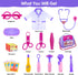 3-5, 22 Set 3 4 5 6 7 GINMIC Doctor Kit for Toddlers Pieces Pretend Play Doctor with Halloween Role Play Doctor Costume