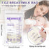 400 Count 7 oz Newwiee Breastmilk Storage Bags Leak Proof Double Zipper Seal Breast Milk Storing Bags Self Standing