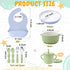 9 Set Teenyyou Pcs Porcelain Kids Plates and Bowls Feeding with Suction, Ceramic Baby Toddler Divided Plates Silicone