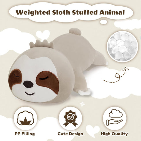 Finebee Boys(13.8" 1.6Lbs) Weighted Sloth Stuffed Animals, Cute Weighted Sloth Plush, Soft Stuffed Weighted Plushie
