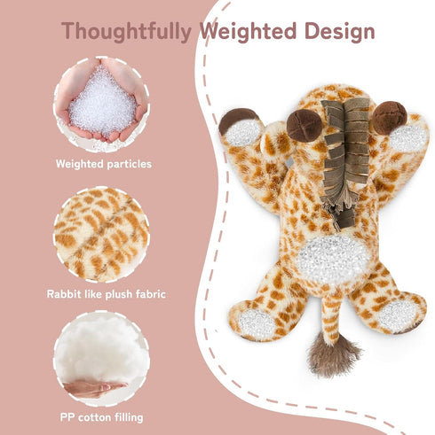 20 Inch 3.3lb Niuniu Daddy Weighted Giraffe Stuffed Animal for Kids & Adults, Large Plush Toy with Soft Fur, Weighted
