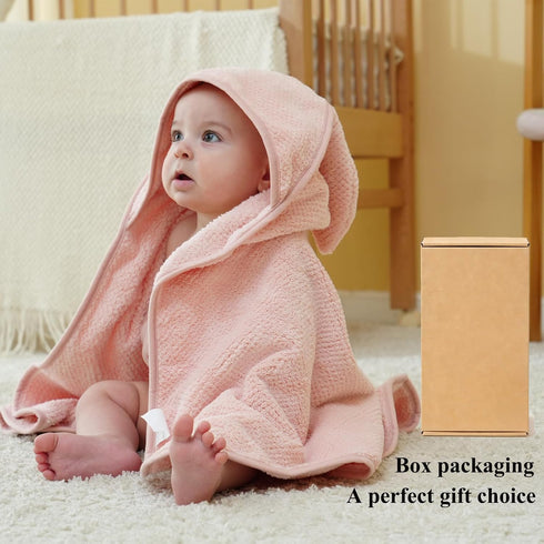 YUMKUKIM 2 Pack Baby Hooded Towel Bath Towels for Newborn with Animal Design Shower Essentials for Baby Girl Boy