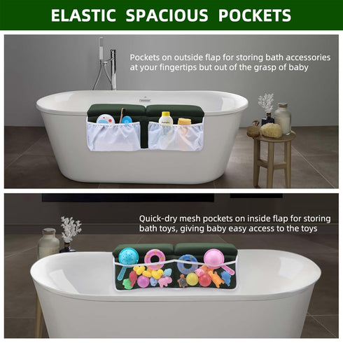 Elbow Set Bath Kneeler and Rest Baby Bath Kneeling Pad, Thick Anti-Slip Bathing Kneeling Mat Cushion Quick Drying