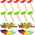 AIHSUMC 10 Pcs Kids Wooden Hammer Toy with 100 Pcs Colorful Wood Golf