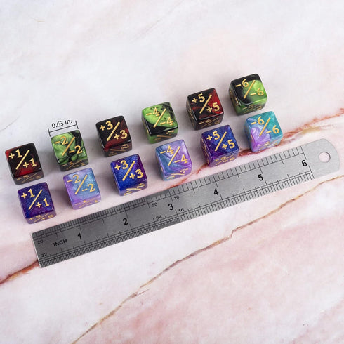 48 PCS Magic The Gathering MTG Counter Dice - Marble Bulk Life Counters for Card Game Accessories