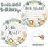 Safari Baby Milestone Blanket with Birth Stat Sign, Jungle Animals Monthly Growth Chart, 50"x40" Baby Nursery
