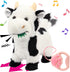 Hopearl Walking Cow Interactive Electronic Pet Singing Toy Remote Control Leash Animated