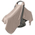 MOZAH Baby Car Seat Cover - Warm Taupe, 100% Organic Muslin, Soft, Breathable and Lightweight Baby Essentials