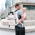 Bolaz Backpack Pink Rose Bow White Diaper Bag Tote Multifunction Baby Nappy Changing Bags Large with Stroller Straps