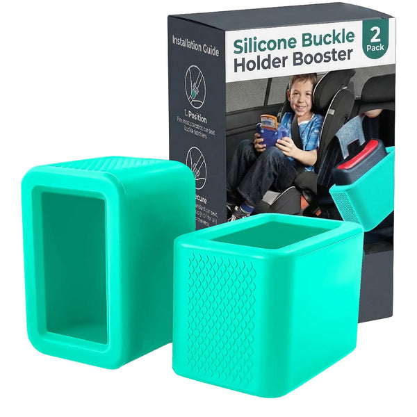 2 Pack Silicone Seat Belt Buckle Holder, Seat Belt Buckle Booster for