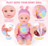 12" Set 15 3-5 deAO Baby Doll Stroller Baby Doll with Foldable Stroller PCS Accessories for Toddlers Christmas Birthday
