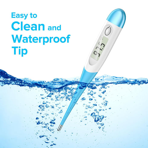 Thermometer for Adults with 10 Seconds Fast Reading, Baby Oral, Rectal or Under Arm Use, Digital with Fever Alarm
