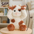 11'' Hopearl Peek A Boo Cow Interactive Repeats What You Say Plush Diary Cattle Toy Musical Singing Talking Stuffed