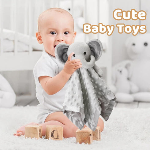 Pro Goleem Elephant Loveys for Babies - Soft Security Blanket and Stuffed Animal Toy for Infant and Toddler, Gray 16
