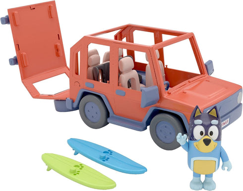 Bluey 4WD Family Vehicle with 1 Figure and 2 Surfboards - Customizable Adventure Car for Ages 3+