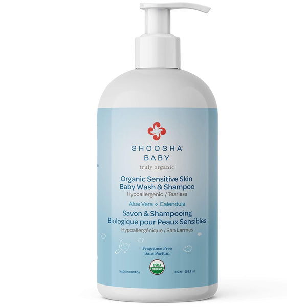 Shoosha USDA Certified Organic Shampoo and Body Wash | Great for Sensitive Skin, All Natural Made from Food Grade
