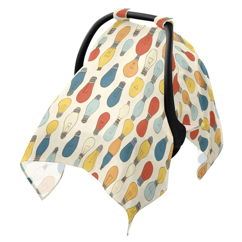 Mazeann Vintage Light Bulbs Car Seat Cover Baby Breathable Soft Infant Carseat Covers
