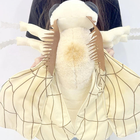 ZHONGXIN MADE Giant Silk Moth Plush - 26" Lifelike Stuffed Animal with Realistic Soft Big Wings