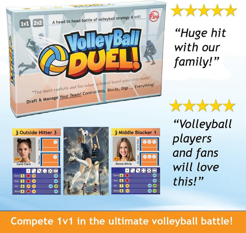Volleyball Duel! Action & Strategy Volleyball Board Game