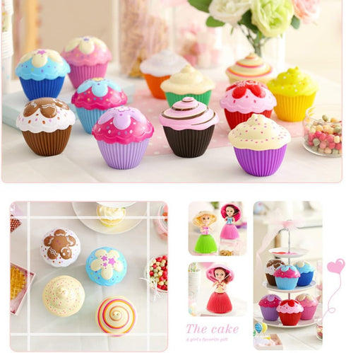 6PCS Mini Beautiful Cake Doll Toy, Surprise Transforming Scented Princess Dolls Gift Set for 3 Year Old Girls