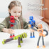 4 Pcs Shape Changing Robot Toy, Telescopic Pop Tubes Sensory Toys for kids with autism, ADHD Fidget Baby Toys for Anxiety Kids Toddlers for 3-9 Year Old Boys Girls