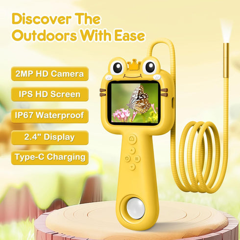 Qvireno 4 5 6 7 8 9 10 Toy Borescope Camera with Ligh for Kids - Ourdoor Educational STEM Toy Gift for Years Old Boys