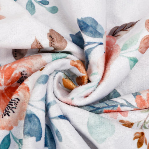 BORITAR Baby Blankets, Super Soft Plush Mink Fabric for Boys & Girls, 30 x 40 Inch Floral Receiving Blankets