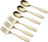 ANNOVA Kids Silverware Set, Stainless Steel Safe Flatware for Children, Forks, Tablespoons, Toddler Utensils (Gold, 6)