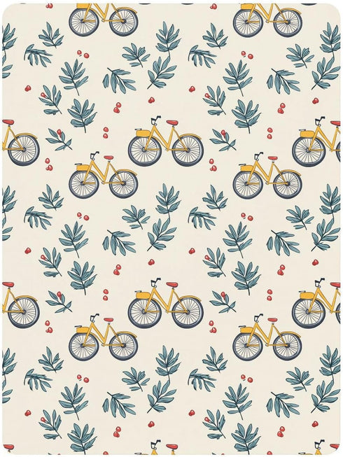 miaozhen Country 1 Pack 52x28 Cotton Baby Crib Sheets for Boys Girls Soft Breathable Bike Style Cartoon Style Boy Girl