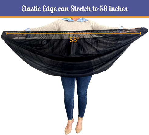 Mommy's Helper Durable Black Baby Mosquito and Bug Net Cover for Strollers, Joggers, Play Pens