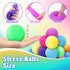 18 Pack 3-12 Squishy Stress Balls for Kids Adults: Stretchy Fidget Ball for Nervousness Stress Relief, Hand Therapy
