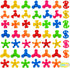 LANQKUISZ 100 Pack Mini Fidget Spinner Toys,Stress Relief Sensory Toys,Birthday Party Favors Gifts