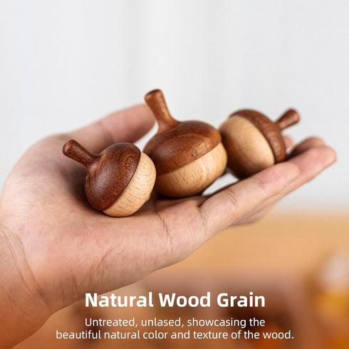 3 3+, Wooden Spinning Tops Montessori Toy | Pcs Handcrafted Tops for Kids Smooth & Safe, Gift-Ready | DadCarved