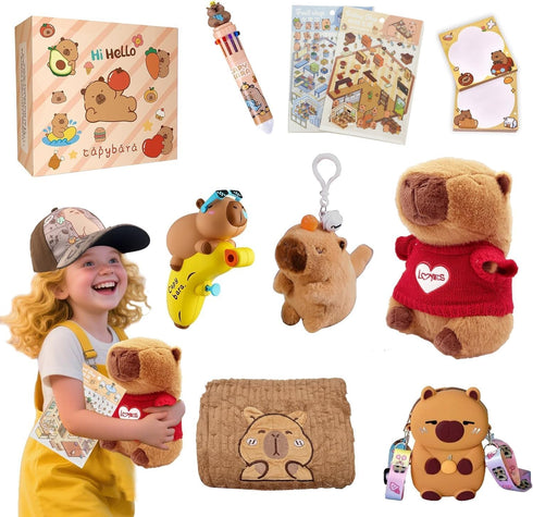 CHDGIOHA Capybara Plush Gifts for Girls & Boys Ages 4 5 6 7