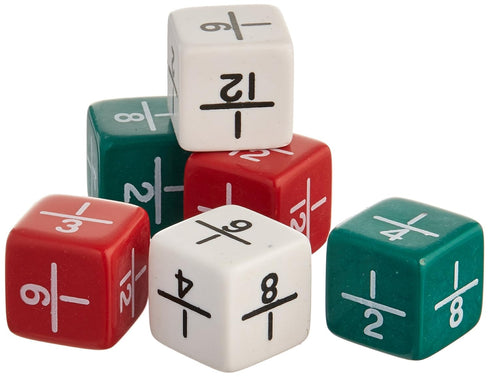 Didax Educational Resources Fraction Dice, 6 Piece Set