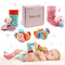 Infant Rattle Toys 0-3 Years, Baby Wrist Rattle Foot Finder Socks Set, Gift Box for Newborn Boys and Girls